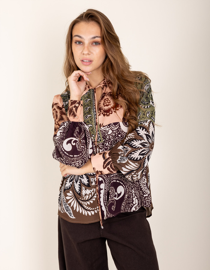 Grace lange mouw bloes multicolor