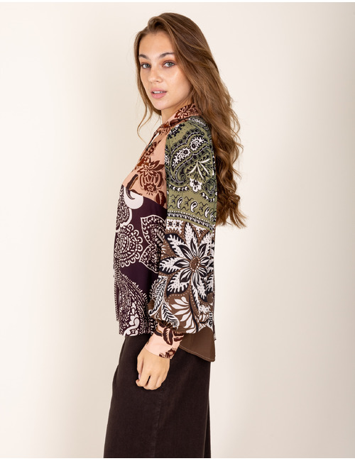 Grace lange mouw bloes multicolor