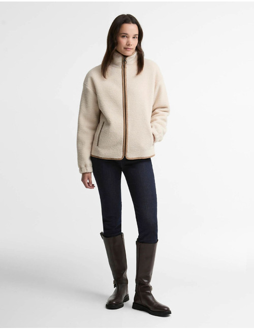 Homeswood - fleece met contrastafwerking birch
