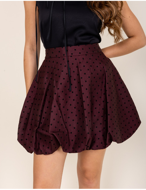 MenorcaW6 - Balloon skirt in bordeaux