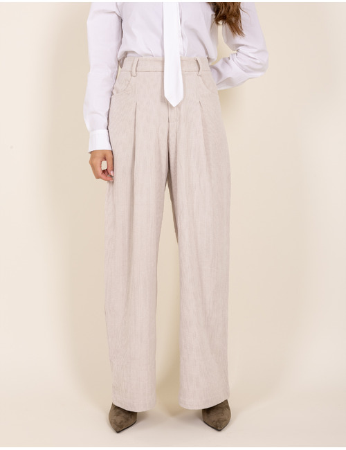 SanDiegoW6 - ribcord broek in off white