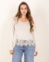 Leo & Ugo lange mouw pull beige