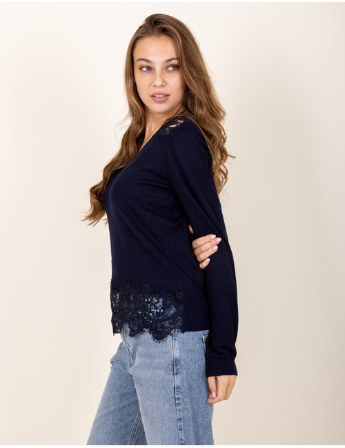 Leo & Ugo lange mouw pull navy