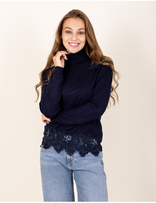 Leo & Ugo lange mouw pull navy