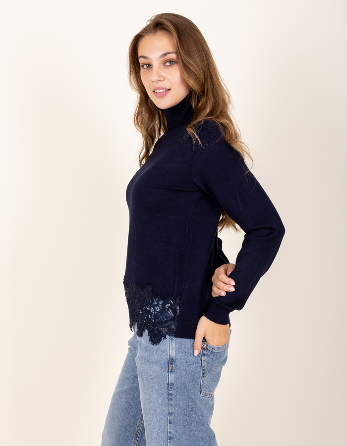 Leo & Ugo lange mouw pull navy