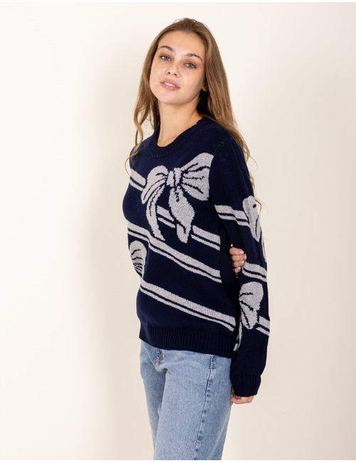 Leo & Ugo lange mouw pull navy