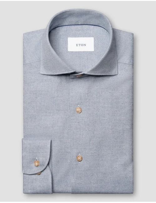 Casual fit flanellen hemd lichtblauw