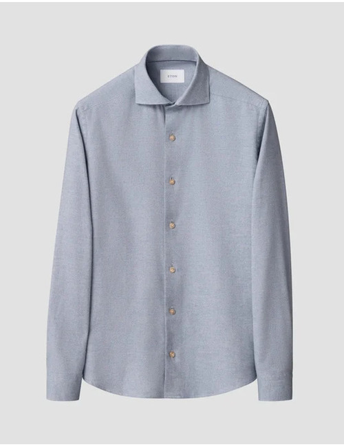 Casual fit flanellen hemd lichtblauw