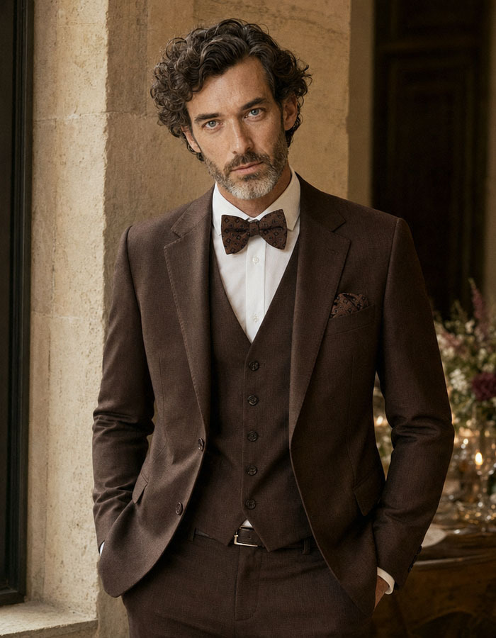 Ascot vlinderdassen bruin