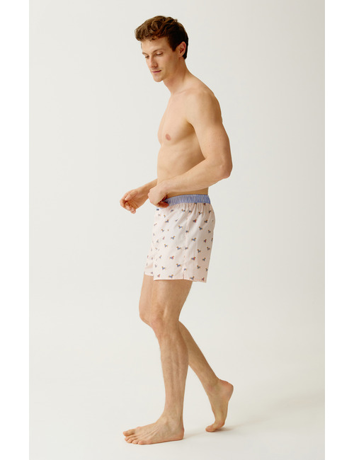 Boxershort met teckelprint lichtroze
