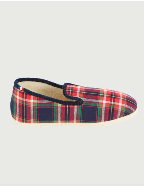 Pantoffels met tartan ruitpatroon rood