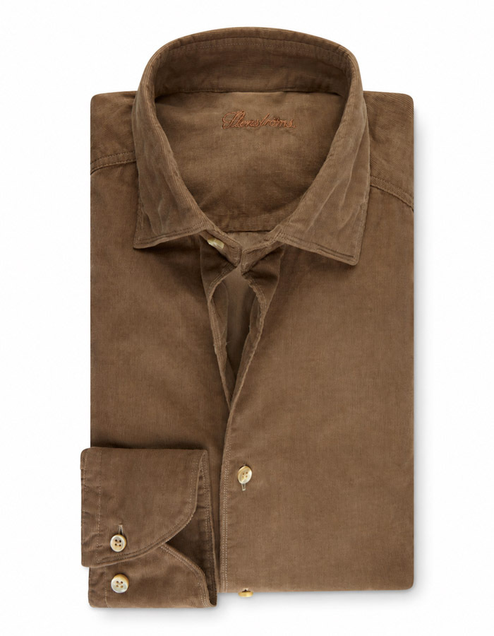 Corduroy hemd in babycord beige