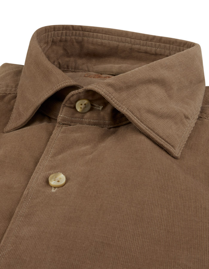Corduroy hemd in babycord beige