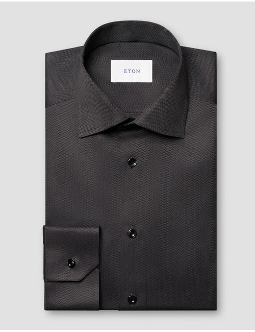 Contemporary Fit Herringbone Signature Twill hemd bruin