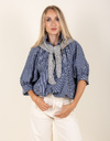 Misty medium pointelle scarf - fijngebreide sjaal grijs