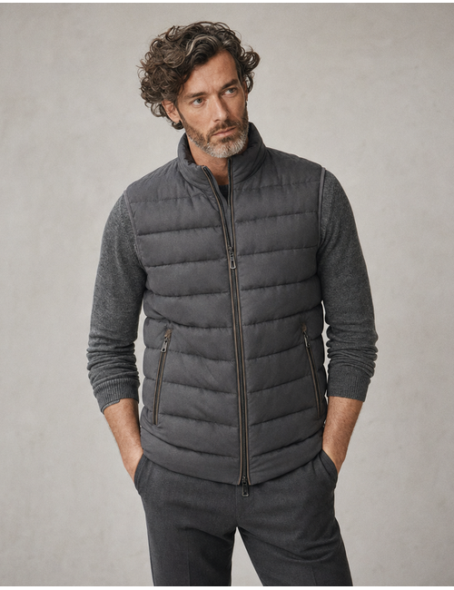 MSDawson gewatteerde bodywarmer met SORONA® rookgrijs