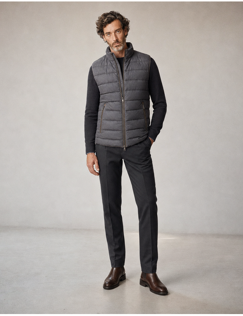 MSDawson gewatteerde bodywarmer met SORONA® rookgrijs