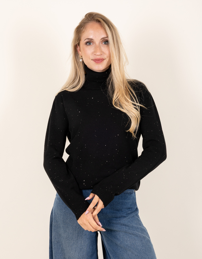 Beau Et Lou pull rolkraag zwart