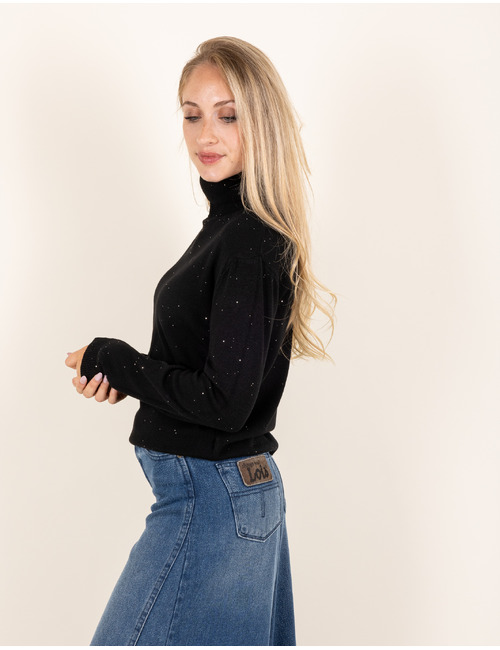 Beau Et Lou pull rolkraag zwart