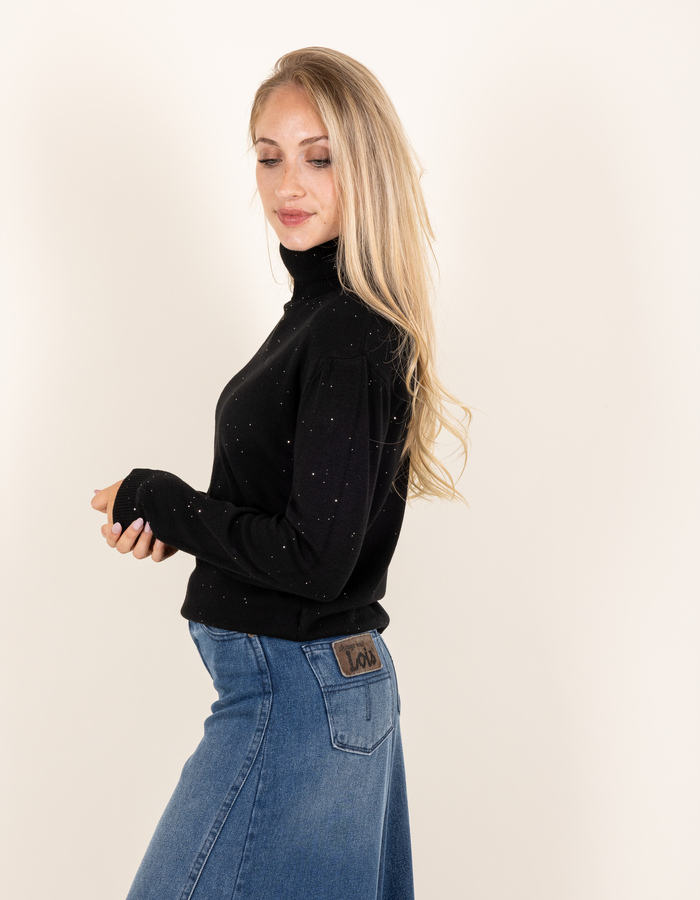Beau Et Lou pull rolkraag zwart