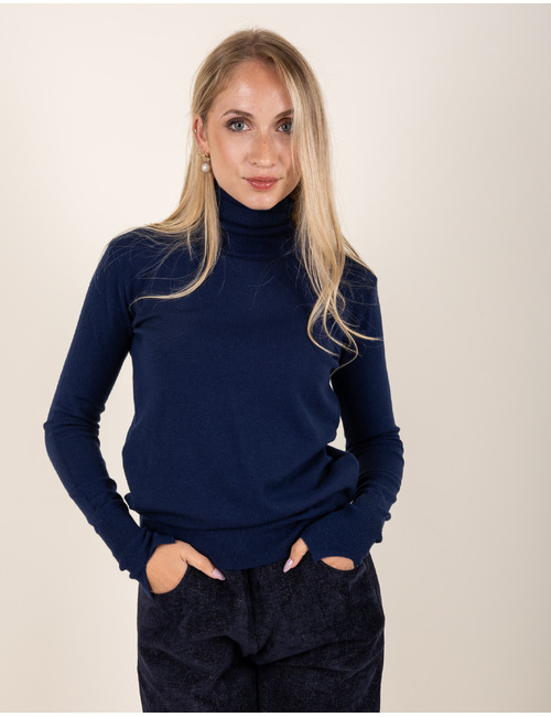 Beau Et Lou pull rolkraag navy