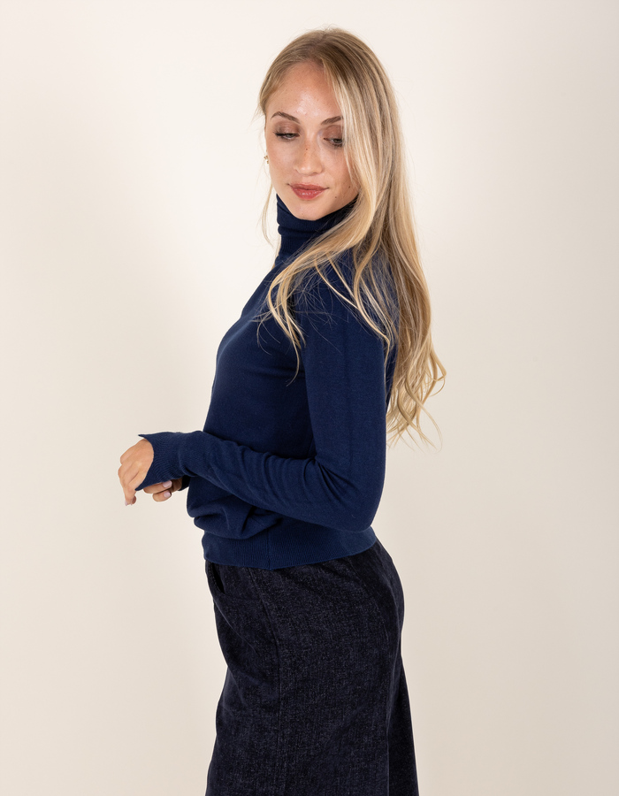 Beau Et Lou pull rolkraag navy