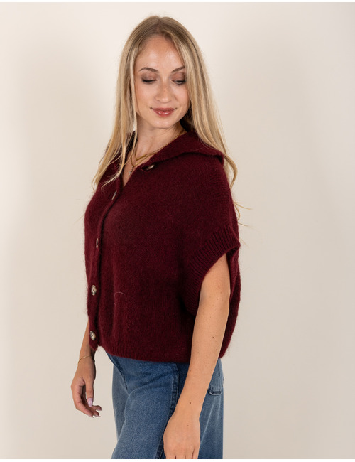 Beau Et Lou gilet zonder mouw bordeaux