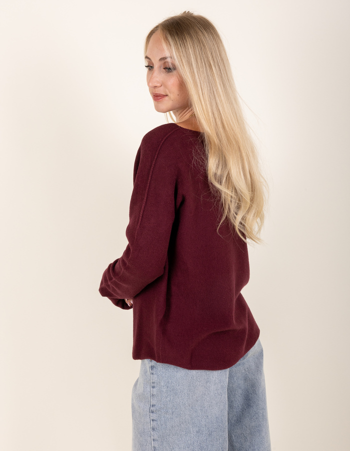 Beau Et Lou pull met ronde hals bordeaux