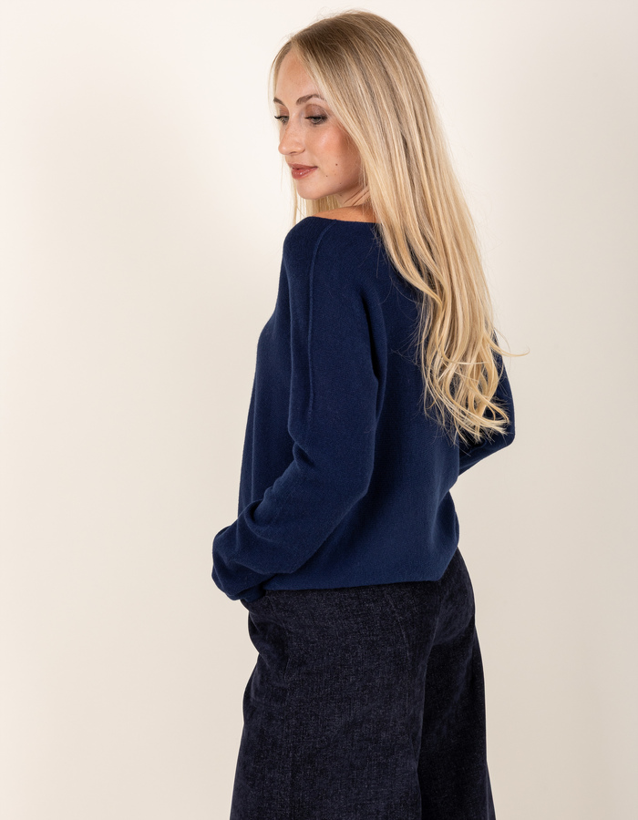 Beau Et Lou pull met ronde hals navy