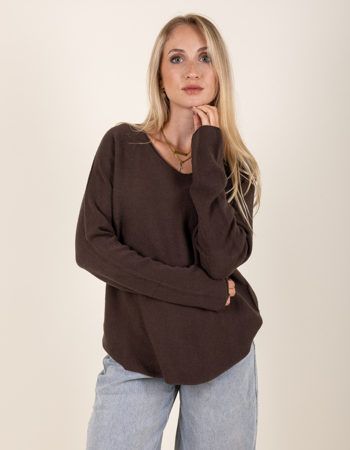 Beau Et Lou pull met ronde hals bruin