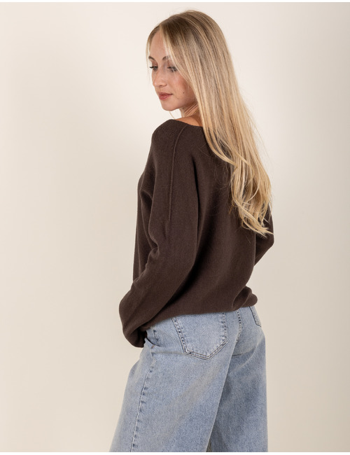 Beau Et Lou pull met ronde hals bruin