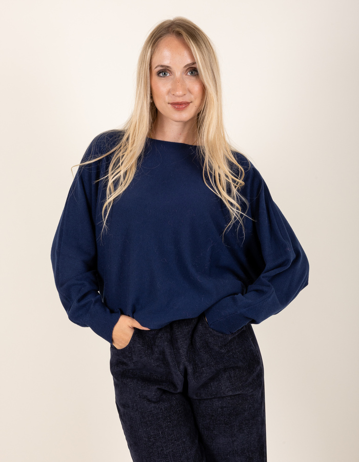 Beau Et Lou pull met v-hals navy