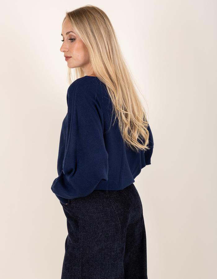 Beau Et Lou pull met v-hals navy