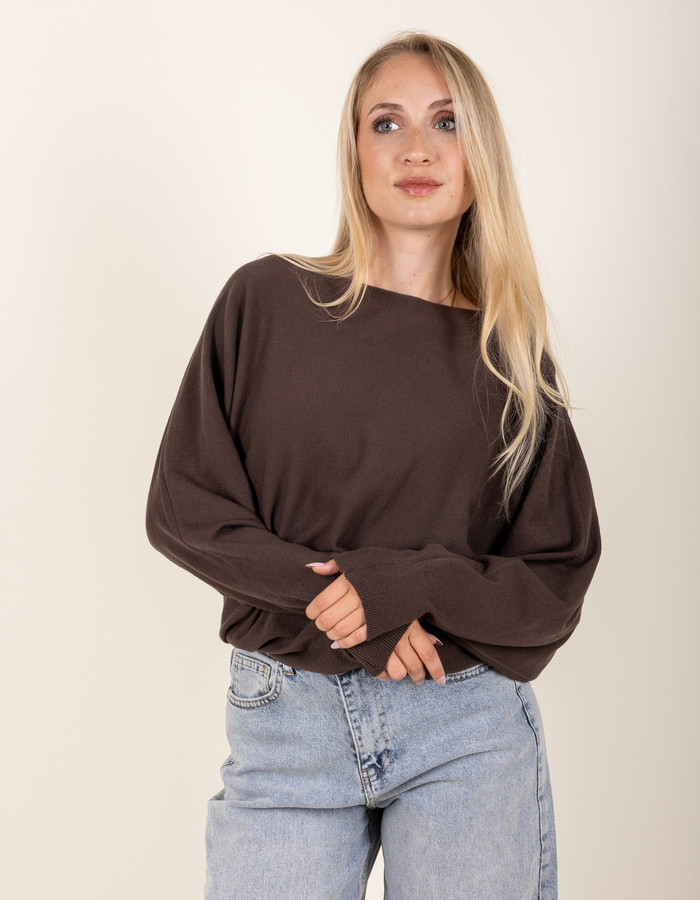 Beau Et Lou pull met v-hals bruin