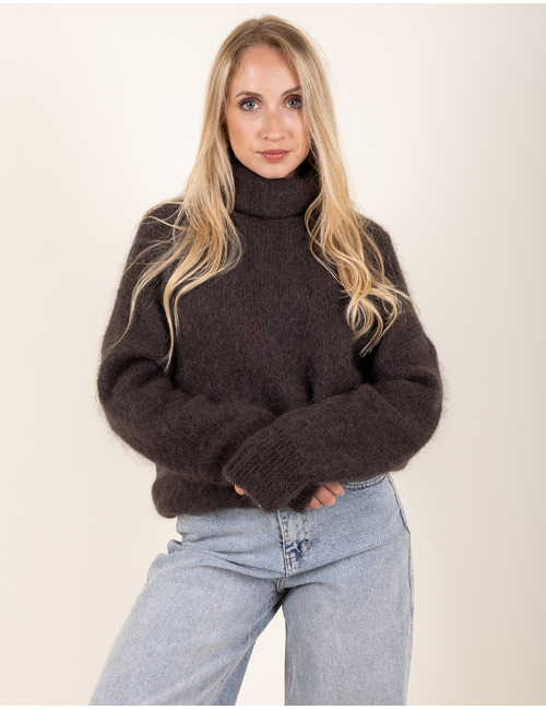Beau Et Lou pull rolkraag bruin