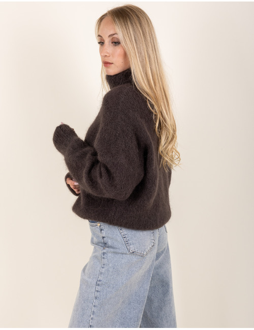 Beau Et Lou pull rolkraag bruin