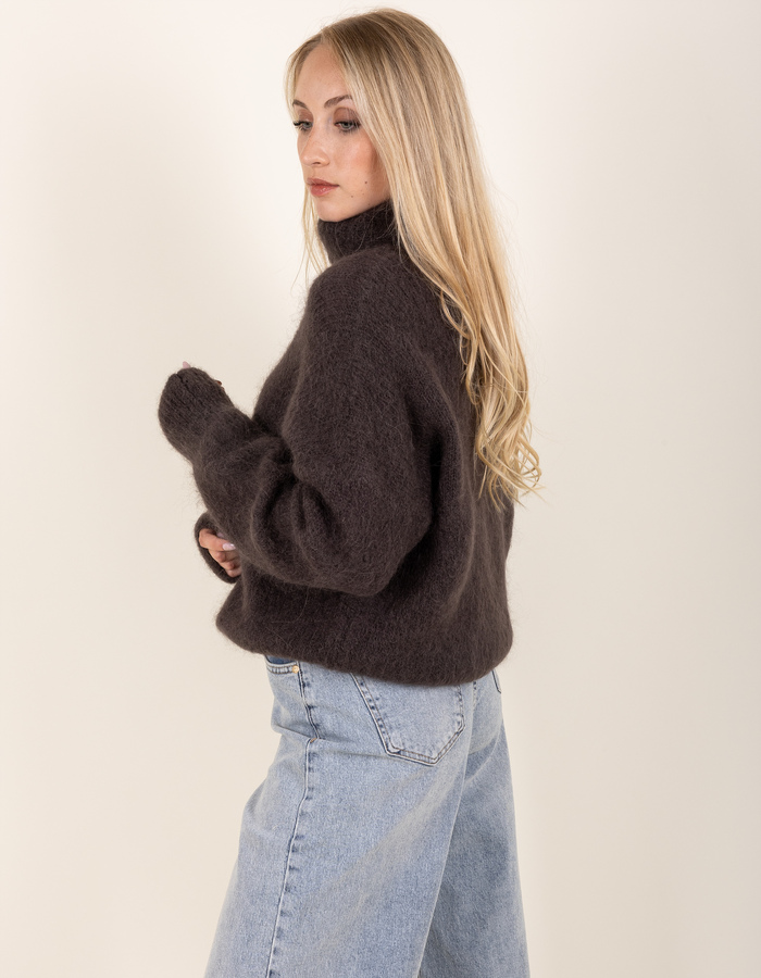 Beau Et Lou pull rolkraag bruin