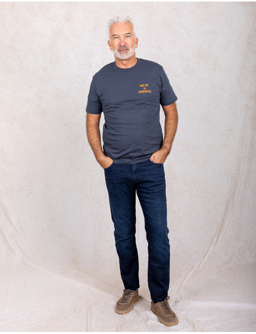 DATE ME IN COURCHEVEL T-shirt met rugprint donkerblauw