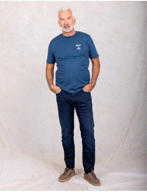DATE ME IN PARIS T-shirt met rugprint blauw