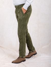 Torino corduroy modern fit chino groen