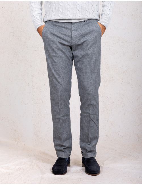 Torino chino met microdessin grijs