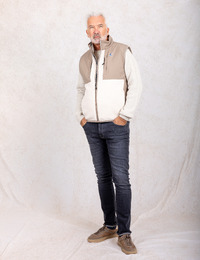 Vital 4.0 Orsetto sherpa bodywarmer beige taupe ecru