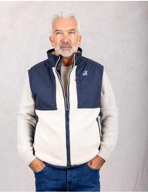 Vital 4.0 Orsetto sherpa bodywarmer blauw ecru