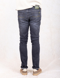 ATN015 slim fit jeans met wassing donkergrijs