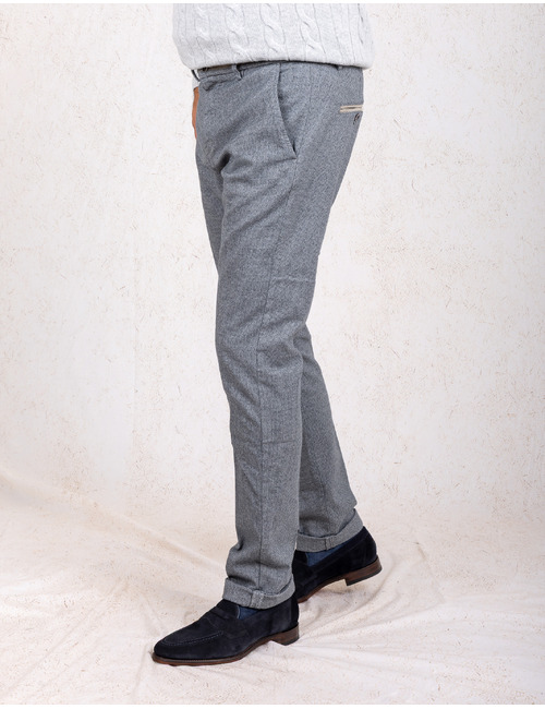 Torino chino met microdessin grijs