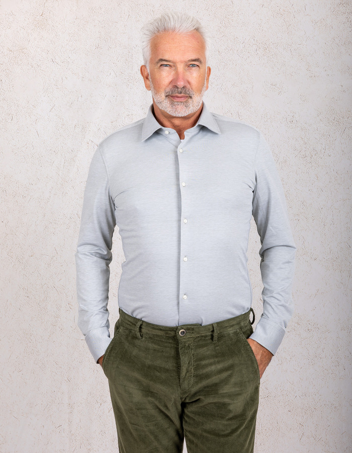 Boss hemd met lange mouw beige
