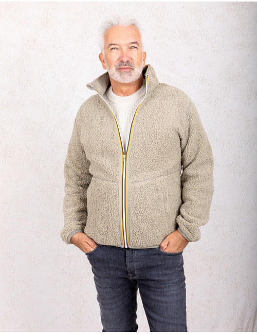 Pascal reversible fleecejas met sherpa Green Oak