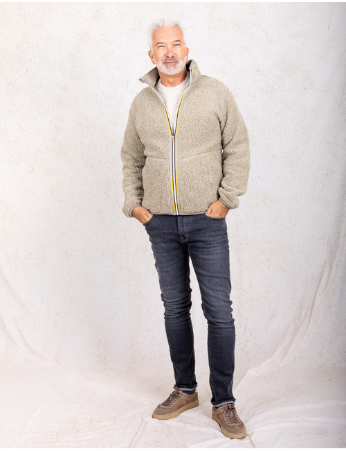 Pascal reversible fleecejas met sherpa Green Oak