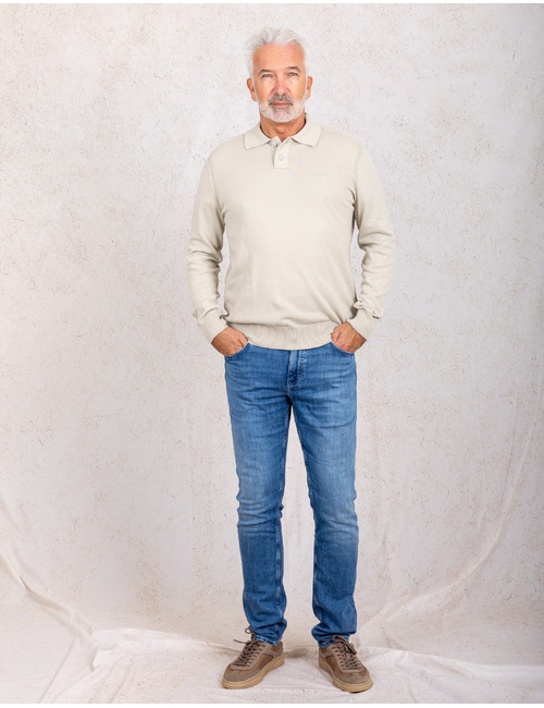 Asac_PL regular fit polo met kapok beige