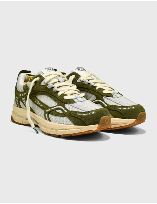 The Re-Run Vintage sneakers met suède army green